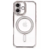 USLUCAN ALIŞVERİŞ Apple iPhone 16 Kılıf Joke Simli Magneticsafe Kılıf - Pembe