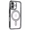 USLUCAN ALIŞVERİŞ Apple iPhone 16 Kılıf Joke Simli Magneticsafe Kılıf - Siyah