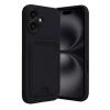 USLUCAN ALIŞVERİŞ Apple iPhone 16 Kılıf Kelvin Kartvizitli Silikon - Siyah