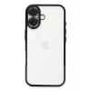 USLUCAN ALIŞVERİŞ Apple iPhone 16 Kılıf Lensli Silikon - Siyah