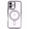 USLUCAN ALIŞVERİŞ Apple iPhone 16 Plus Kılıf Joke Simli Magneticsafe Kılıf - Derin Mor