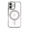 USLUCAN ALIŞVERİŞ Apple iPhone 16 Plus Kılıf Joke Simli Magneticsafe Kılıf - Gümüş