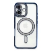 USLUCAN ALIŞVERİŞ Apple iPhone 16 Plus Kılıf Joke Simli Magneticsafe Kılıf - Lacivert