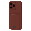 USLUCAN ALIŞVERİŞ Apple iPhone 16 Plus Kılıf Kelvin Kartvizitli Silikon - Bordo