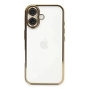 USLUCAN ALIŞVERİŞ Apple iPhone 16 Plus Kılıf Lensli Silikon - Gold