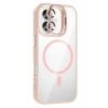 USLUCAN ALIŞVERİŞ Apple iPhone 16 Plus Remim Lensli Magsafe Standlı Kapak - Pembe
