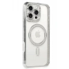 USLUCAN ALIŞVERİŞ Apple iPhone 16 Pro Kılıf Joke Simli Magneticsafe Kılıf - Gümüş