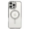USLUCAN ALIŞVERİŞ Apple iPhone 16 Pro Kılıf Joke Simli Magneticsafe Kılıf - Gümüş