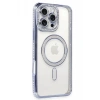 USLUCAN ALIŞVERİŞ Apple iPhone 16 Pro Kılıf Joke Simli Magneticsafe Kılıf - Mavi