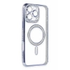 USLUCAN ALIŞVERİŞ Apple iPhone 16 Pro Kılıf Joke Simli Magneticsafe Kılıf - Mavi