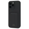 USLUCAN ALIŞVERİŞ Apple iPhone 16 Pro Kılıf Kelvin Kartvizitli Silikon - Siyah