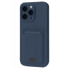 USLUCAN ALIŞVERİŞ Apple iPhone 16 Pro Max Kılıf Kelvin Kartvizitli Silikon - Lacivert