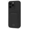 USLUCAN ALIŞVERİŞ Apple iPhone 16 Pro Max Kılıf Kelvin Kartvizitli Silikon - Siyah