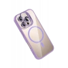 USLUCAN ALIŞVERİŞ Apple iPhone 16 Pro Remim Lensli Magsafe Standlı Kapak - Lila
