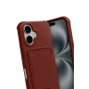 USLUCAN ALIŞVERİŞ Apple iPhone 17 Kelvin Kartvizitli Silikon - Bordo