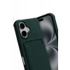 USLUCAN ALIŞVERİŞ Apple iPhone 17 Kelvin Kartvizitli Silikon - Koyu Yeşil
