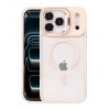 USLUCAN ALIŞVERİŞ Apple iPhone 17 Pro Max Remim Lensli Magsafe Standlı Kapak - Pembe