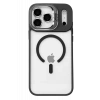 USLUCAN ALIŞVERİŞ Apple iPhone 17 Pro Max Remim Lensli Magsafe Standlı Kapak - Siyah