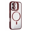 USLUCAN ALIŞVERİŞ Apple iPhone 17 Remim Lensli Magsafe Standlı Kapak - Bordo