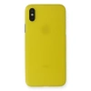 USLUCAN ALIŞVERİŞ Apple iPhone X Kılıf PP Ultra İnce Kapak - Sarı