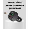 USLUCAN ALIŞVERİŞ Araç Tipi Hızlı Şarj Adaptörü Type-C PD USB Çift Port Kompakt