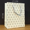 USLUCAN ALIŞVERİŞ Beyaz Geometrik Desenli Orta Boy Karton Hediye Çantası