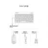 USLUCAN ALIŞVERİŞ Beyaz Kablosuz Klavye Ve Mouse Seti