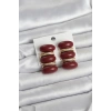 USLUCAN ALIŞVERİŞ Bordo Vintage Model Gold Renk Kadın Küpe