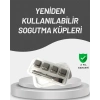 USLUCAN ALIŞVERİŞ Çevre Dostu Metal Buz Küpü ve Kullanışlı Klips Seti