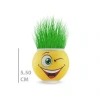 USLUCAN ALIŞVERİŞ Çim Adam Saksı Emoji Figürlü 1 Adet