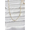 USLUCAN ALIŞVERİŞ CM 14K Gold Renk Top Zincir 60 cm Kadın Kolye