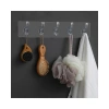 USLUCAN ALIŞVERİŞ Çok Amaçlı Kendinden Yapışkanlı 5li Şeffaf Askı