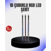 USLUCAN ALIŞVERİŞ Dekoratif LED Meteor Işık 10’lu Çubuk Seti