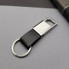 USLUCAN ALIŞVERİŞ Deri Siyah Gümüş Metal Anahtarlık