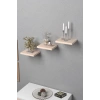 USLUCAN ALIŞVERİŞ Duvar Rafı Dekoratif 3 Adet Çiçeklik Kare Krem