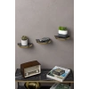 USLUCAN ALIŞVERİŞ Duvar Rafı Dekoratif 3 Adet Çiçeklik Oval Altın Bendir