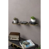 USLUCAN ALIŞVERİŞ Duvar Rafı Dekoratif 3 Adet Çiçeklik Oval Altın Bendir
