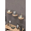USLUCAN ALIŞVERİŞ Duvar Rafı Dekoratif 3 Adet Çiçeklik Oval Ceviz