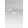 USLUCAN ALIŞVERİŞ Duvar Rafı Dekoratif 3 Adet Çiçeklik Oval Krem