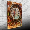 USLUCAN ALIŞVERİŞ Duvar Saati , Pastel Renklerde Kanvas Tablo 50 x 70