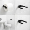 USLUCAN ALIŞVERİŞ Duvara Monte Siyah Peçetelik Minimal Banyo Aksesuarı