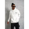 USLUCAN ALIŞVERİŞ Erkek 98 Baskılı Kapşonlu Sweat - Beyaz