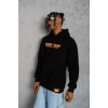USLUCAN ALIŞVERİŞ Erkek Armalı Baskılı Kapüşonlu Sweatshirt - Siyah
