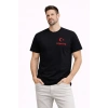 Erkek TÜRKİYE Ay Yıldız Baskılı Taraftar Forma T-Shirt - Siyah