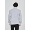 USLUCAN ALIŞVERİŞ Erkek Yarım Fermuarlı Baskılı Sweat - Gri