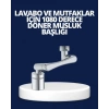 USLUCAN ALIŞVERİŞ Esnek 1080° Musluk Başlığı 3 Eklemli Hareketli Su Modlu Lavabo Aparatı