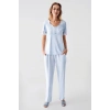 USLUCAN ALIŞVERİŞ Freshness 321 Kadın Sabahlıklı Pijama Takımı