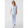 USLUCAN ALIŞVERİŞ Freshness 322 Kadın Sabahlıklı Pijama Takımı