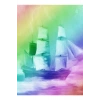 USLUCAN ALIŞVERİŞ Gökkuşağı Gemi Canvas Tablo (50x70)
