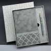 USLUCAN ALIŞVERİŞ Gri Renk Defter Ve Metal Roller Kalem Seti